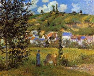 Paisaje en chaponval 1880 Camille Pissarro Pinturas al óleo